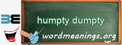 WordMeaning blackboard for humpty dumpty